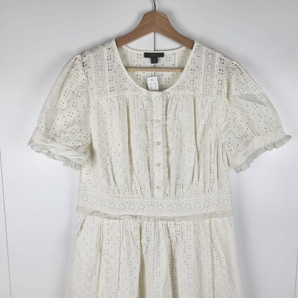 J. Crew White Eyelet Mini Dress - Picture 4 of 9